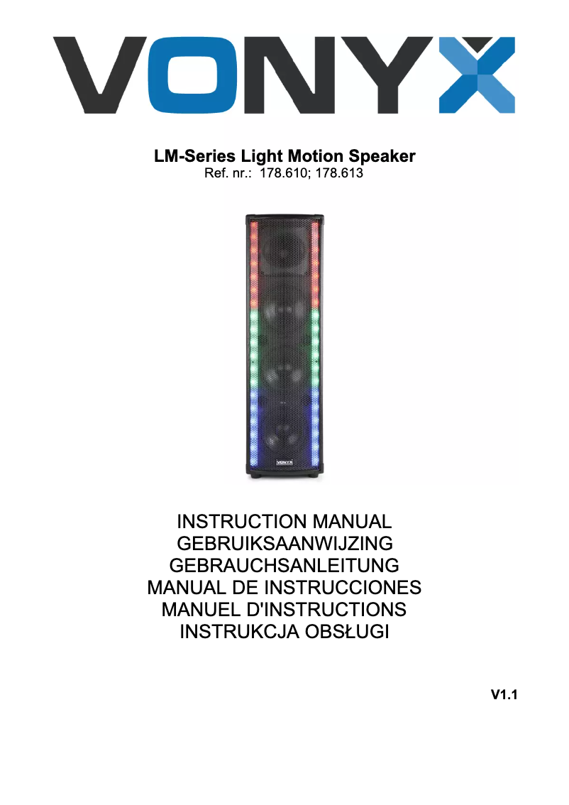 Página 1 del manual Manual de usuario Vonyx LM80