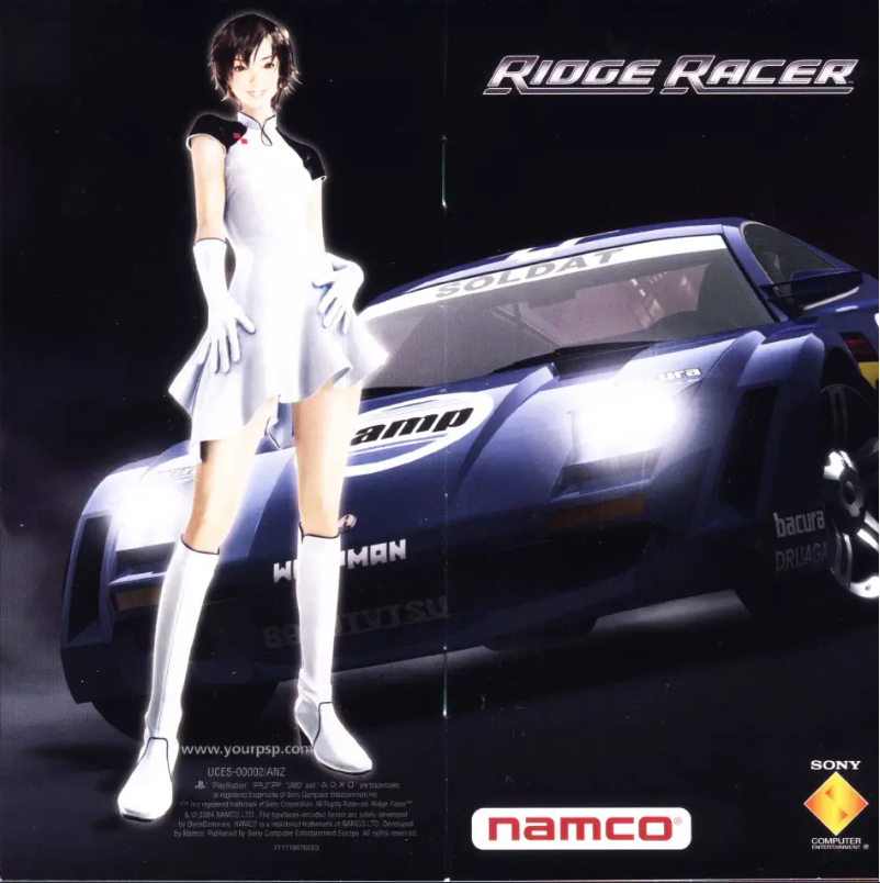 Image de la première page du manuel de l'appareil Ridge Racer (PSP)