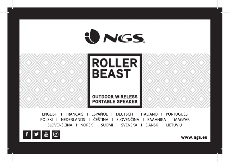 Page n°1 - Manuel utilisateur NGS Roller Beast