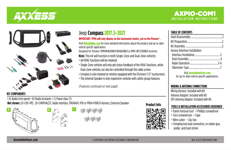 Image de la première page du manuel de l'appareil AXPIO-COM1