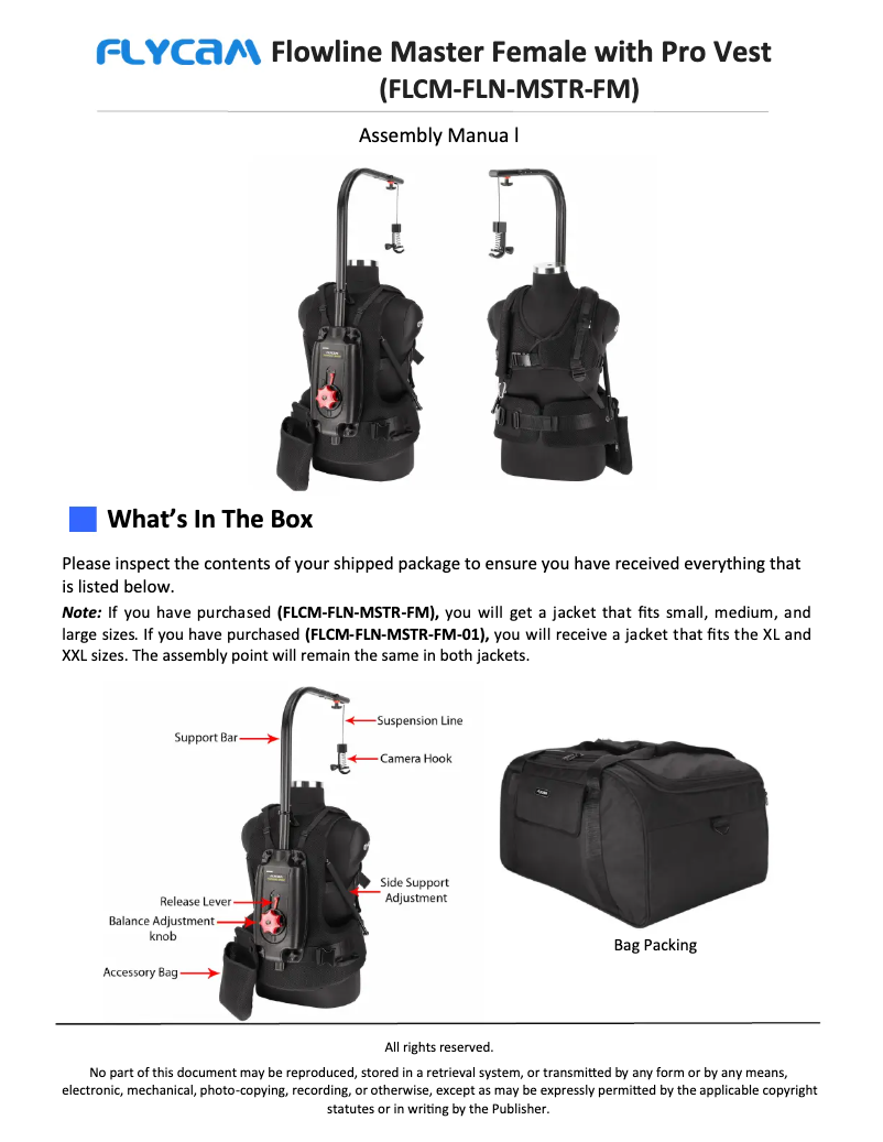 Image de la première page du manuel de l'appareil Flowline Master