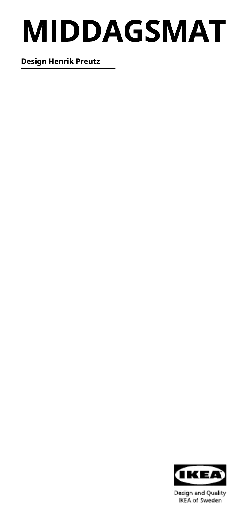 Image de la première page du manuel de l'appareil MIDDAGSMAT 204.637.11