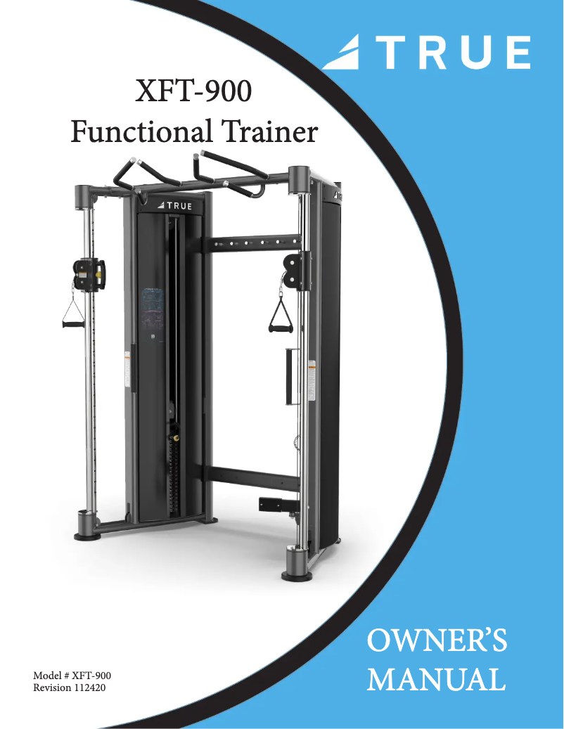Page n°1 - Manuel utilisateur True XFT-900