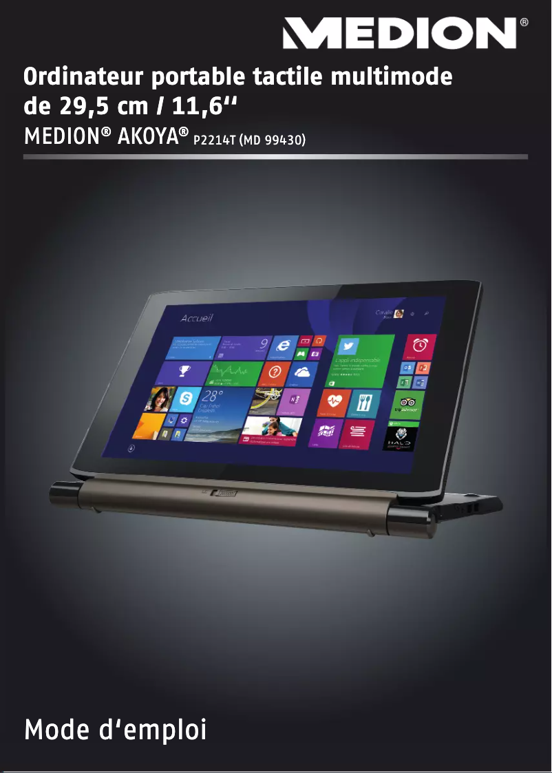 Página 1 del manual Manual de usuario Medion Akoya P2214T MD 99430