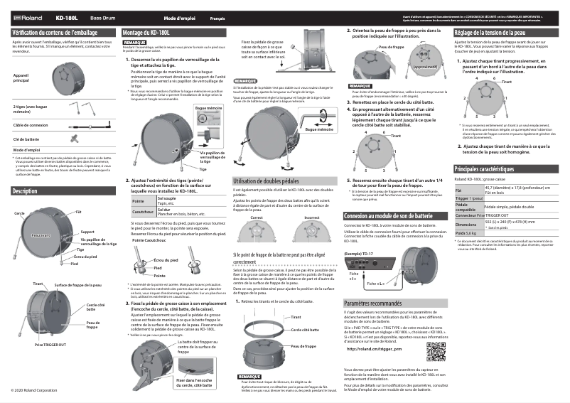 Image de la première page du manuel de l'appareil KD-180L