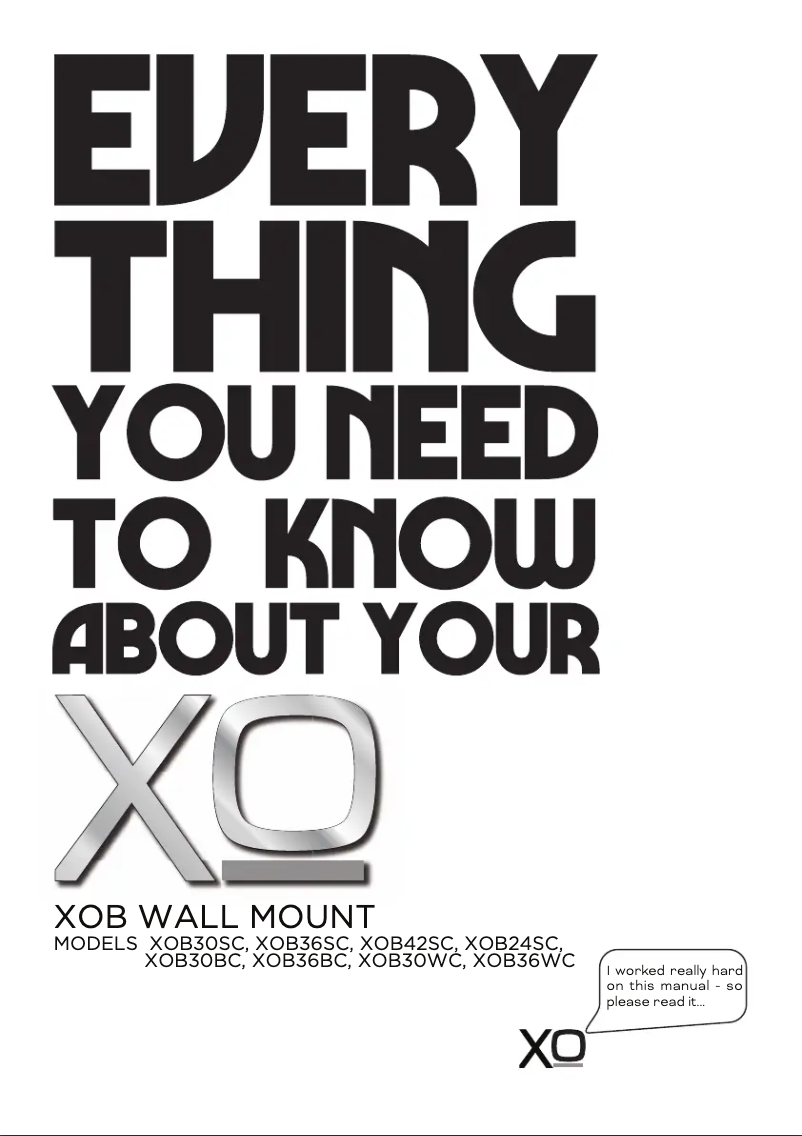 Page 1 de la notice Manuel utilisateur XO XOB30SC