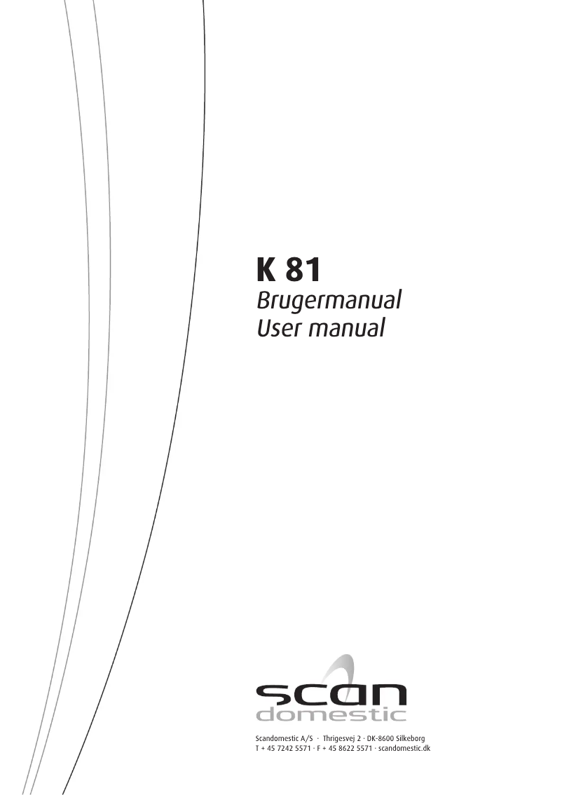 Page 1 de la notice Manuel utilisateur Scandomestic K 81