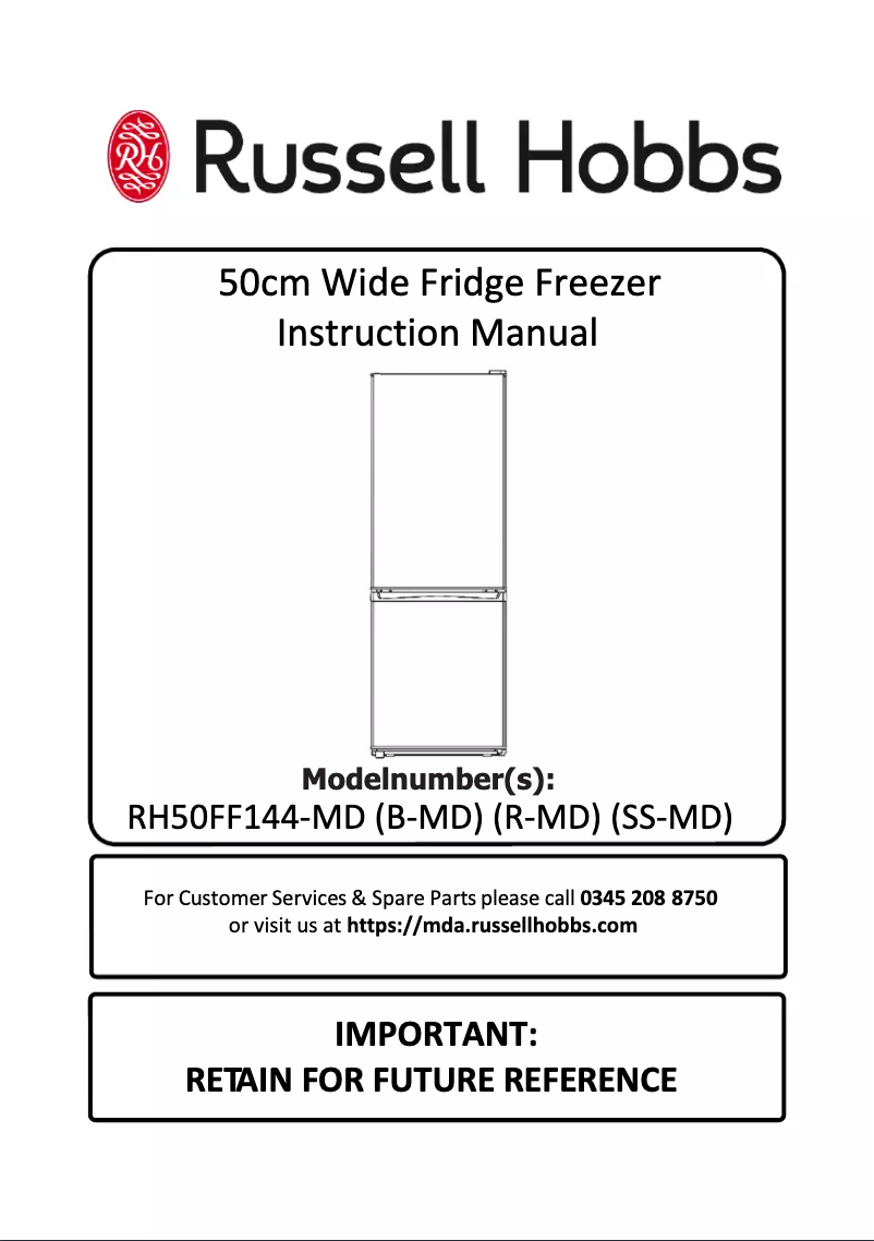 Page 1 de la notice Manuel utilisateur Russell Hobbs RH50FF144B-MD