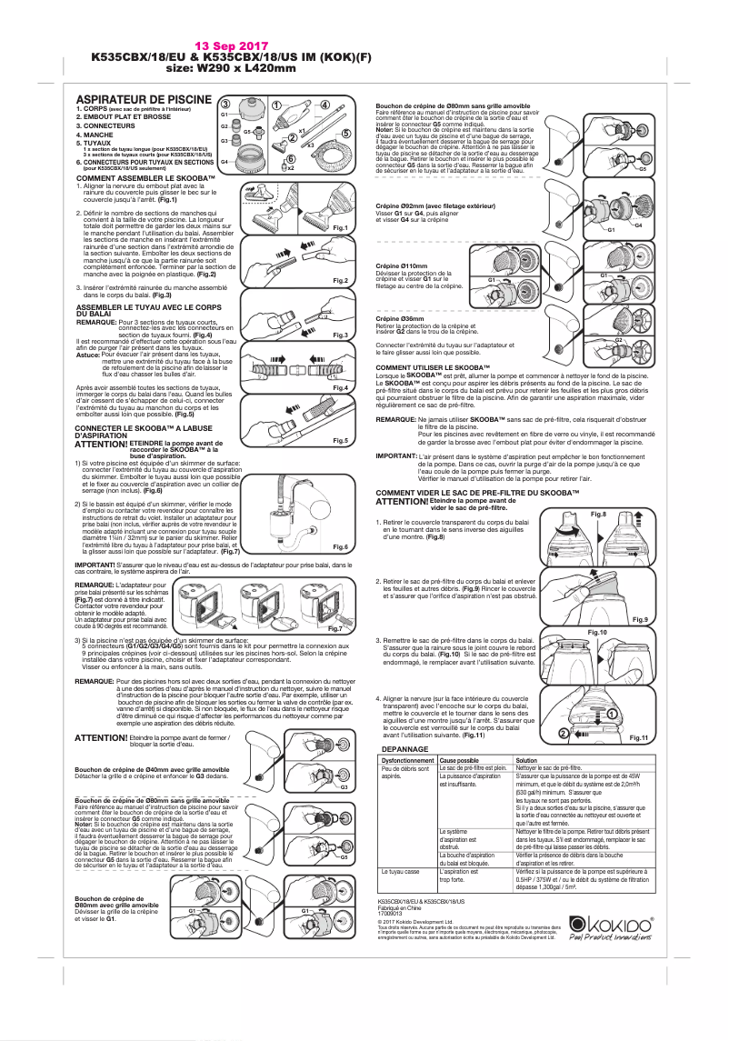 Image de la première page du manuel de l'appareil Skooba