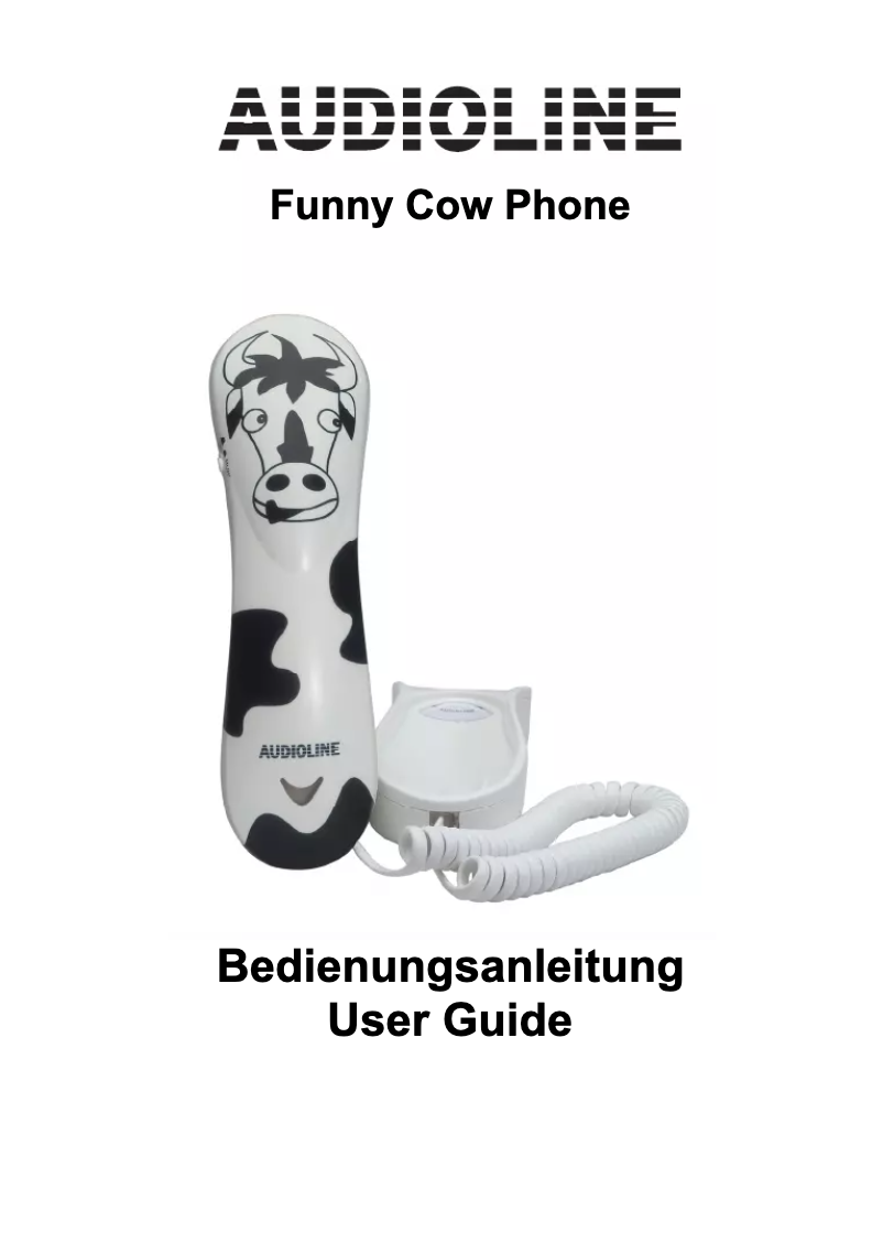 Imagen de la primera página del manual del dispositivo Cow Phone