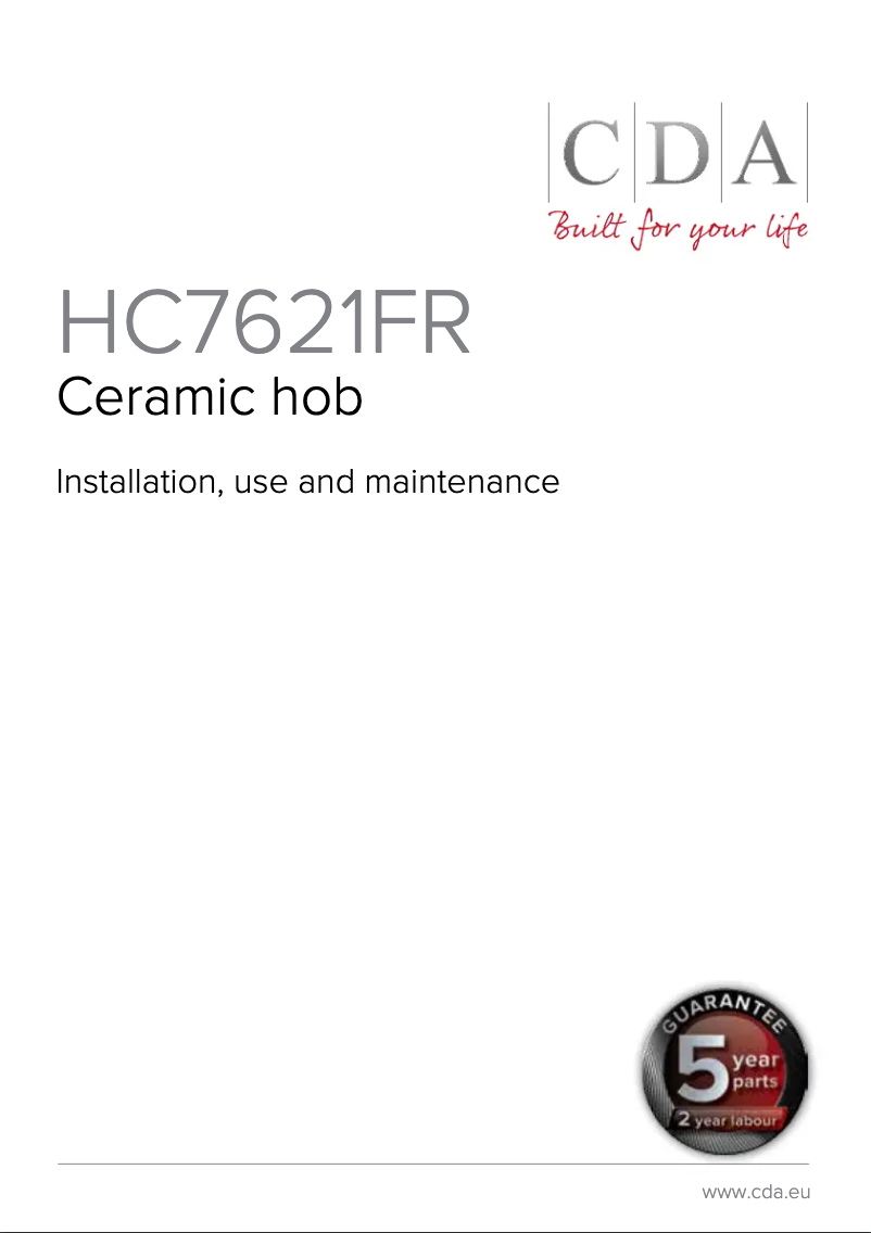 Page n°1 - Manuel utilisateur CDA HC7621FR