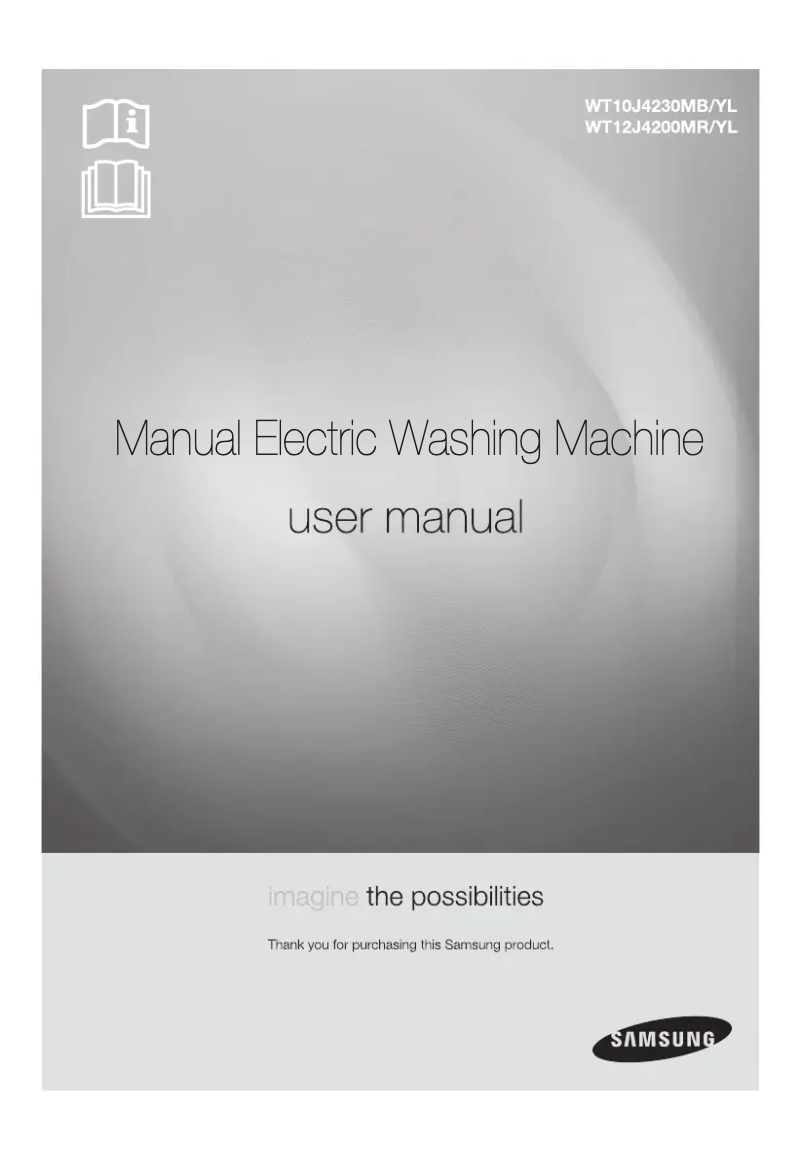 Page 1 de la notice Manuel utilisateur Samsung WT10J4230MB