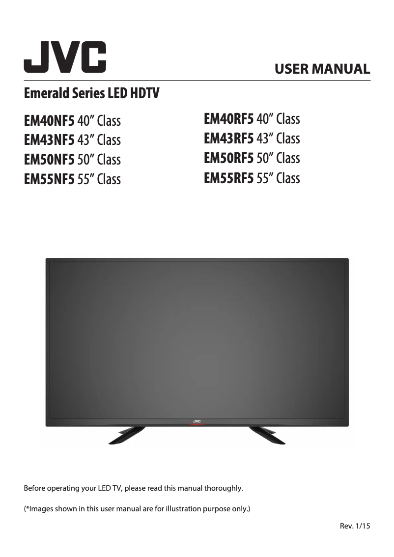 Page n°1 - Manuel utilisateur JVC Emerald EM50RF5