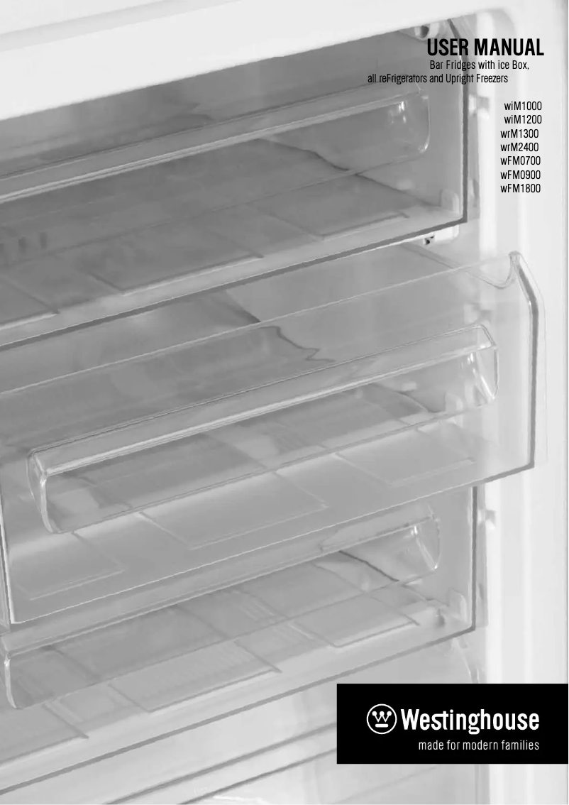 Page 1 de la notice Manuel utilisateur Westinghouse WRM2400SC