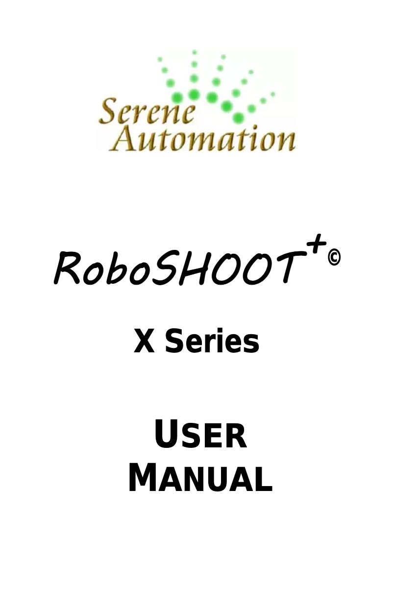 Página 1 del manual Manual de usuario RoboSHOOT MX-15+ / RX-15