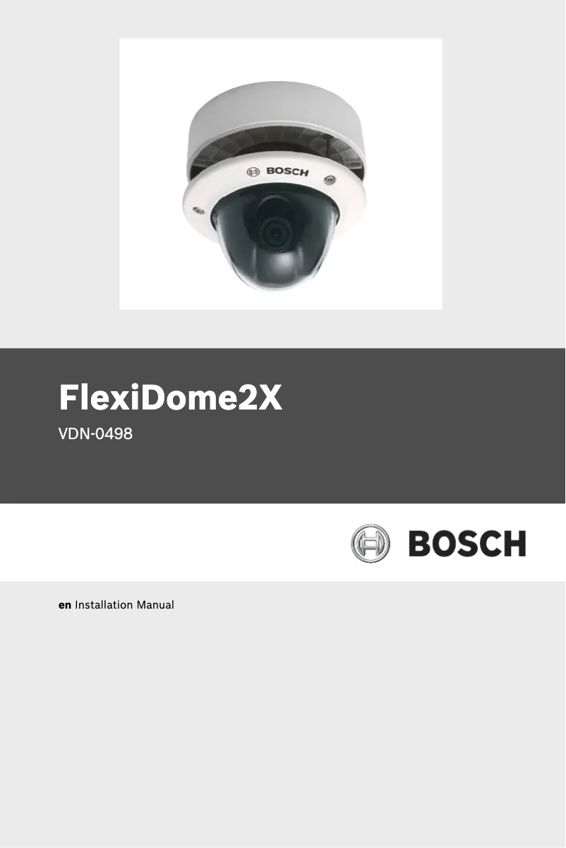 Página 1 del manual Manual de usuario Bosch FlexiDome 2X VDN-498