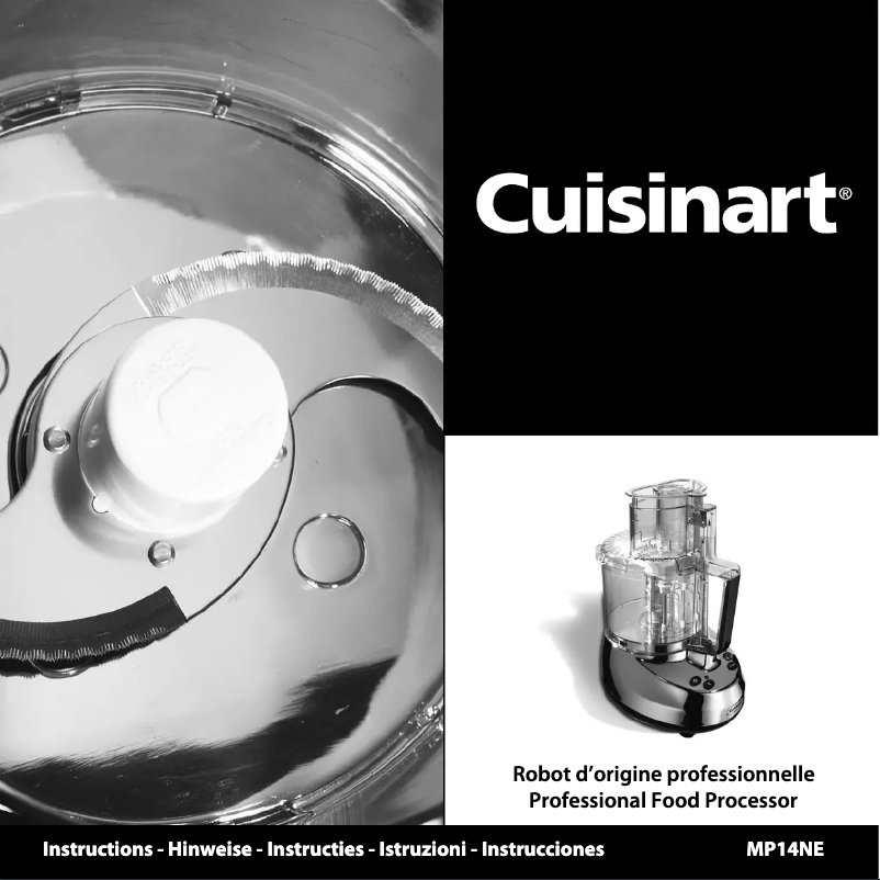 Page 1 de la notice Manuel utilisateur Cuisinart MP 14 NE