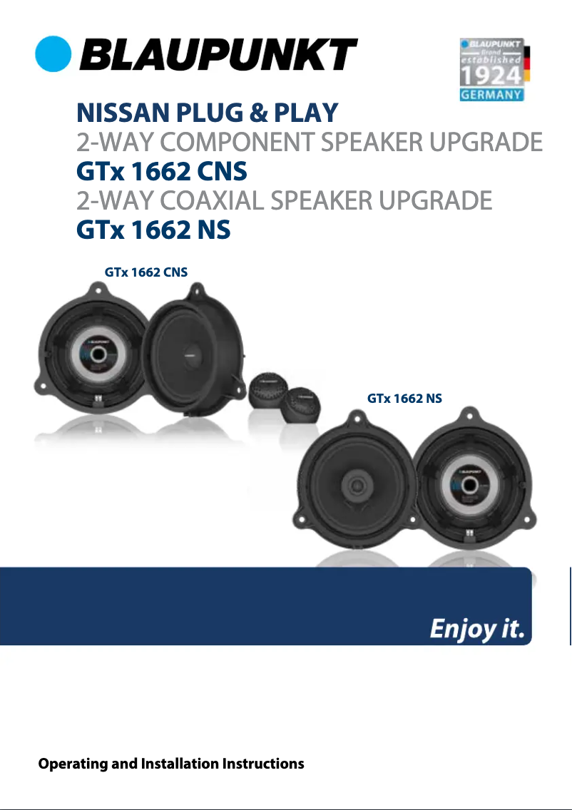 Image de la première page du manuel de l'appareil GTx 1662 NS