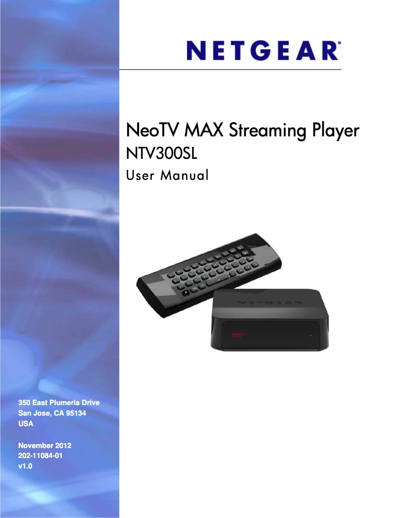 Page 1 of the manual Instruction Manual Netgear NeoTV NTV300