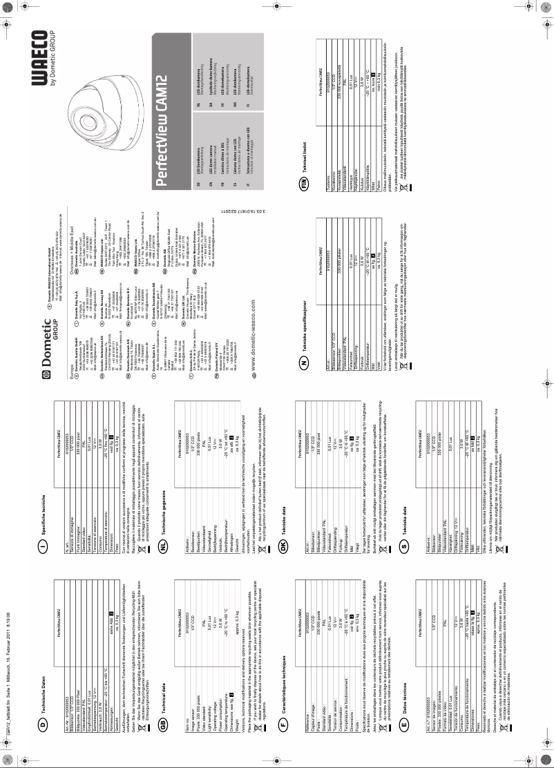 Página 1 del manual Manual de usuario Waeco PerfectView CAM12