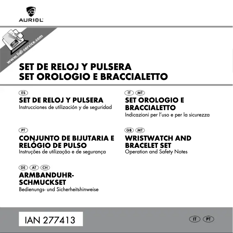 Page 1 of the manual User Manual Auriol HG00079A