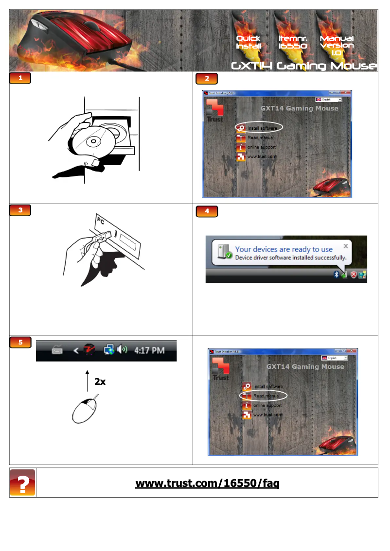 Página 1 del manual Manual de usuario Trust GXT14S