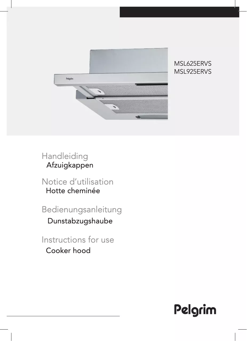 Page 1 de la notice Manuel utilisateur Pelgrim MSL625ERVS