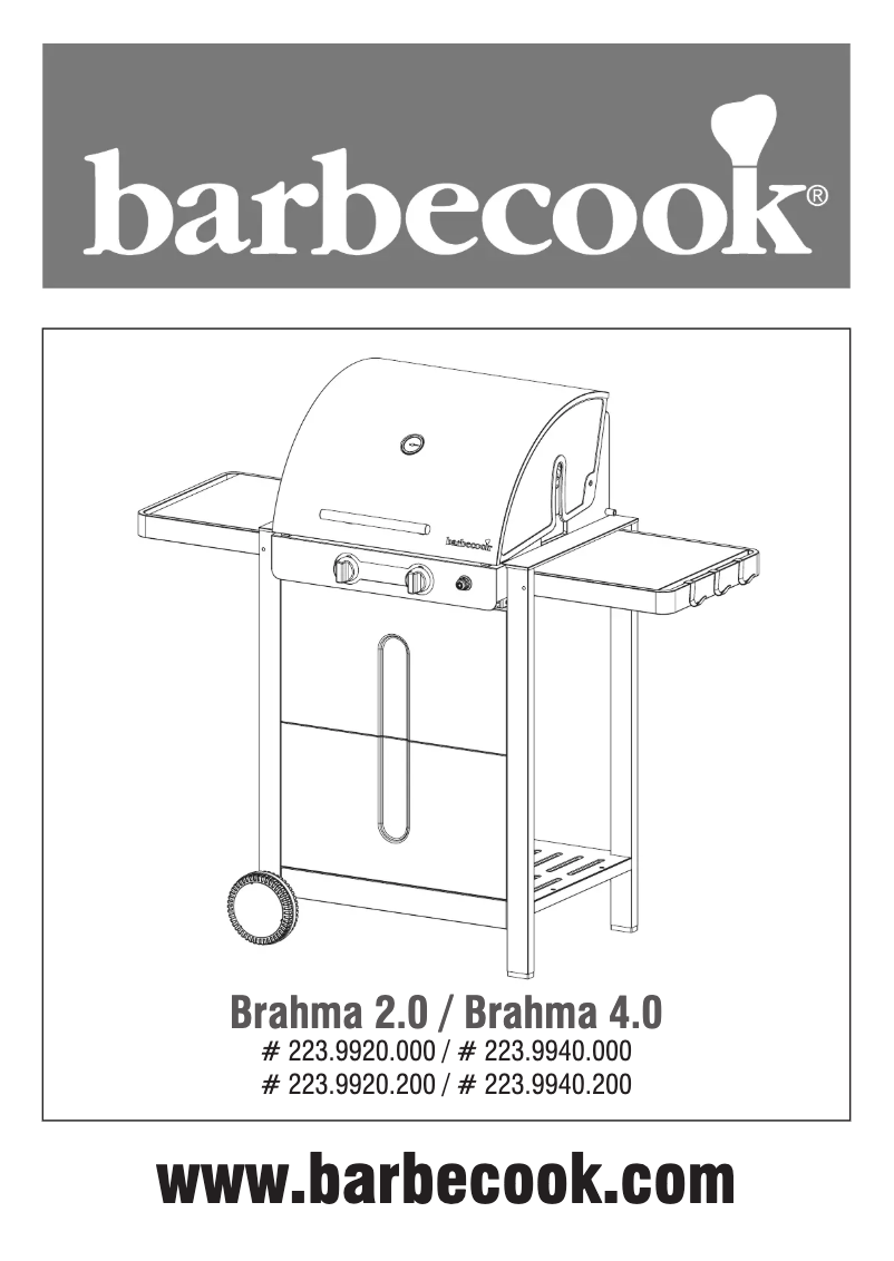 Page n°1 - Manuel utilisateur Barbecook Brahma 4.0
