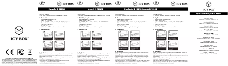 Página 1 del manual Manual de instrucciones Icy Box IB-188M2