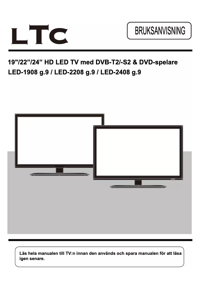 Image de la première page du manuel de l'appareil LED-1908