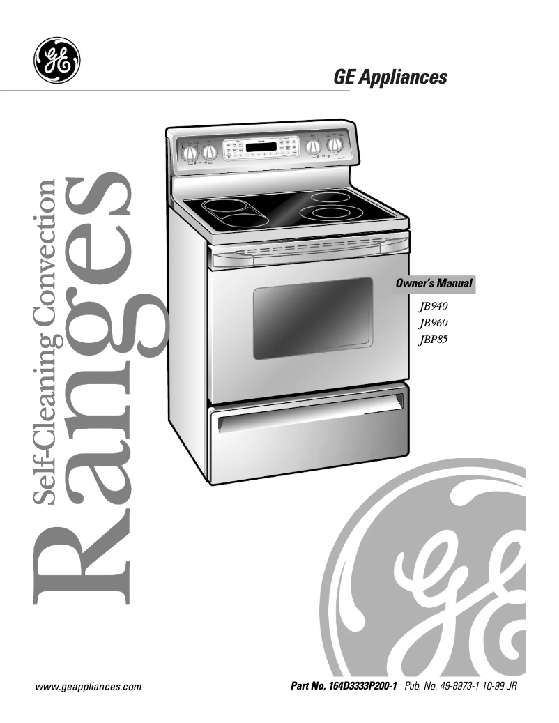 Página 1 del manual Manual de uso y mantenimiento GE Profile Spectra JB940KDCC