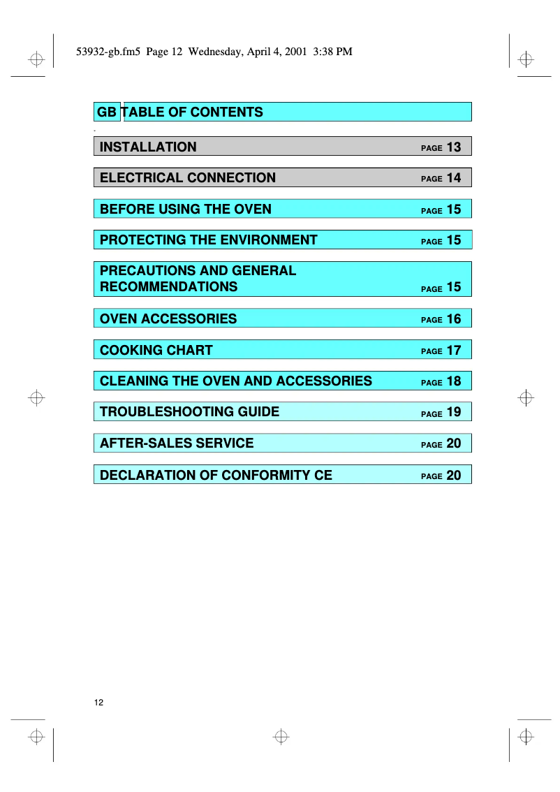 Page 1 of the manual User Manual Whirlpool AKP 552 WH
