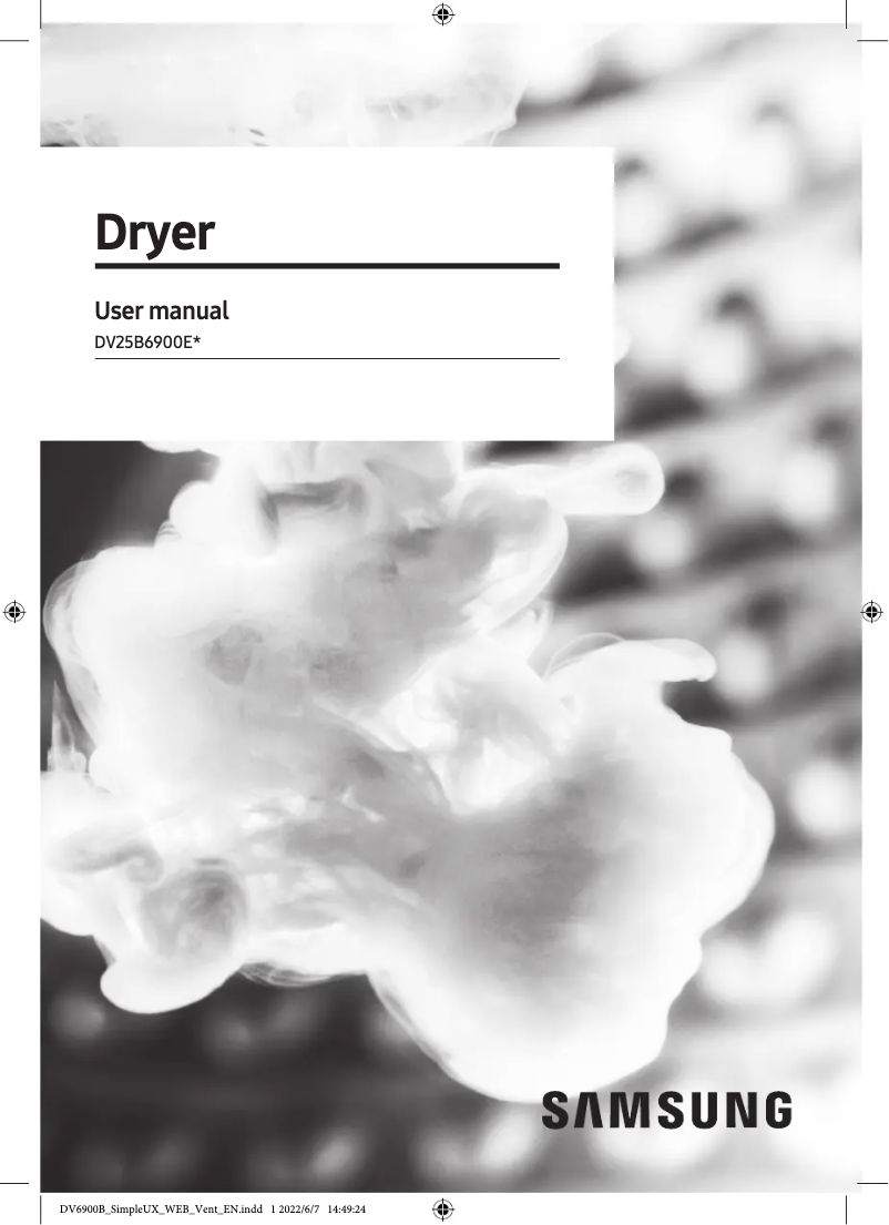 Image de la première page du manuel de l'appareil DV25B6800EW