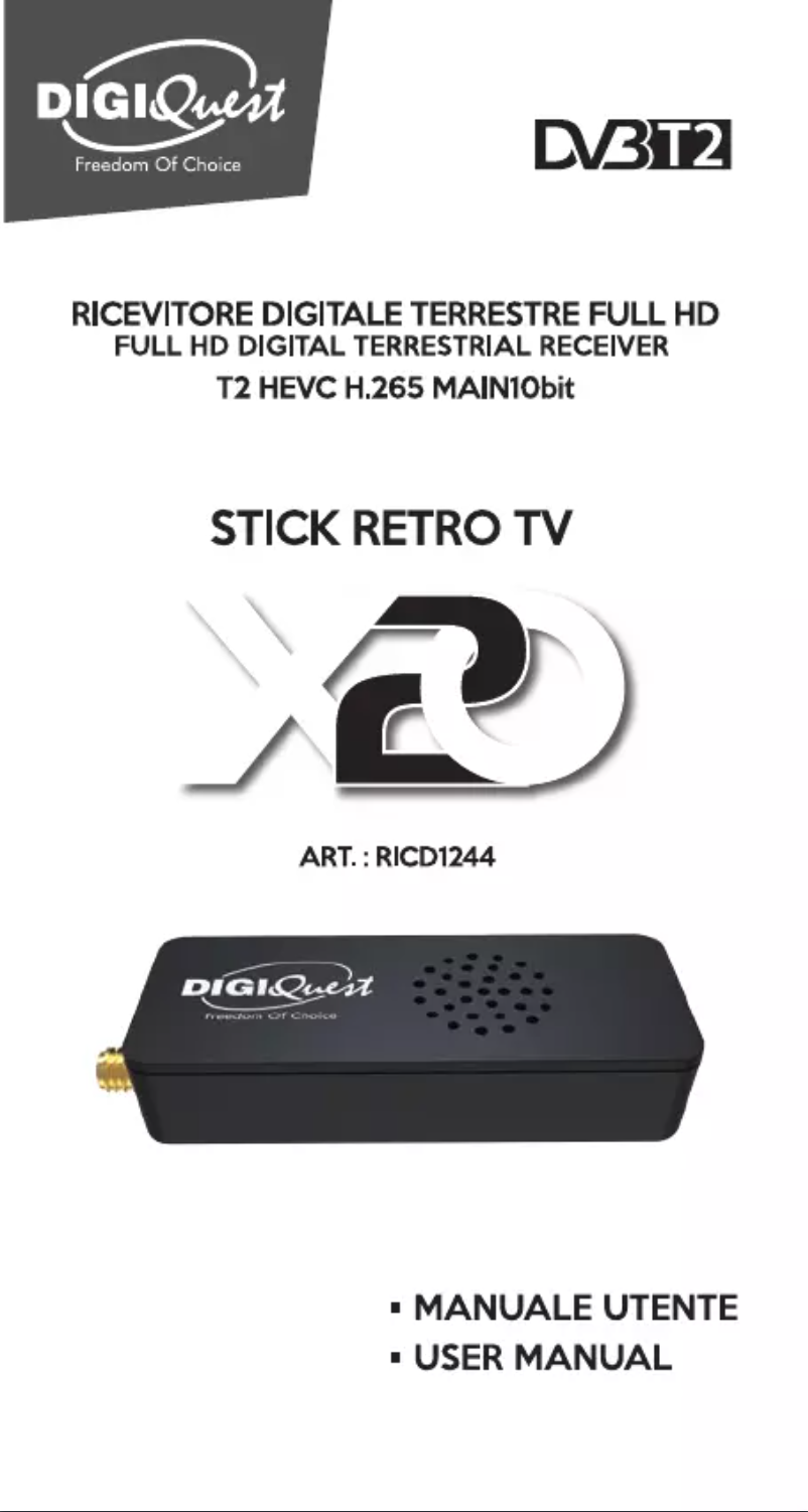 Page n°1 - Manuel utilisateur Digiquest X2O