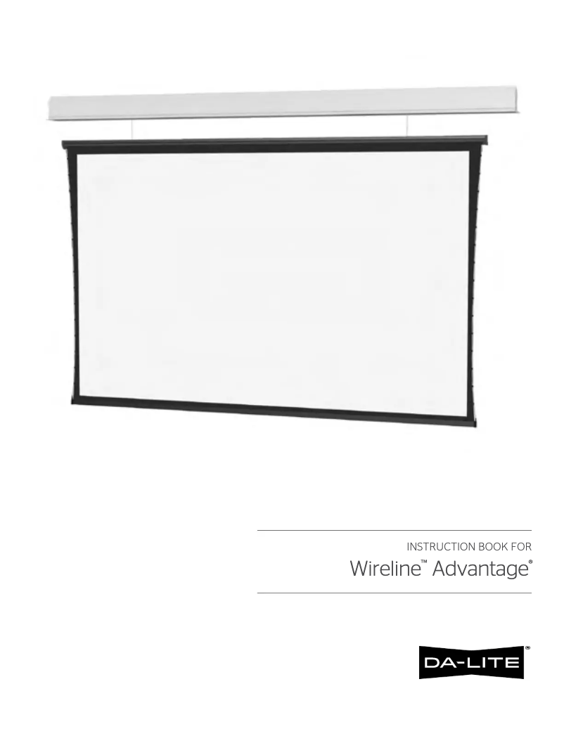 Page n°1 - Manuel utilisateur Da-Lite Wireline Advantage 29738G