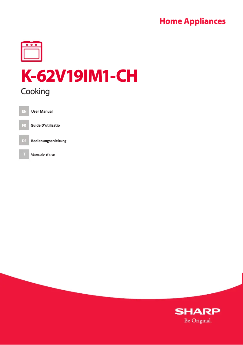 Image de la première page du manuel de l'appareil K-62V19IM1-CH