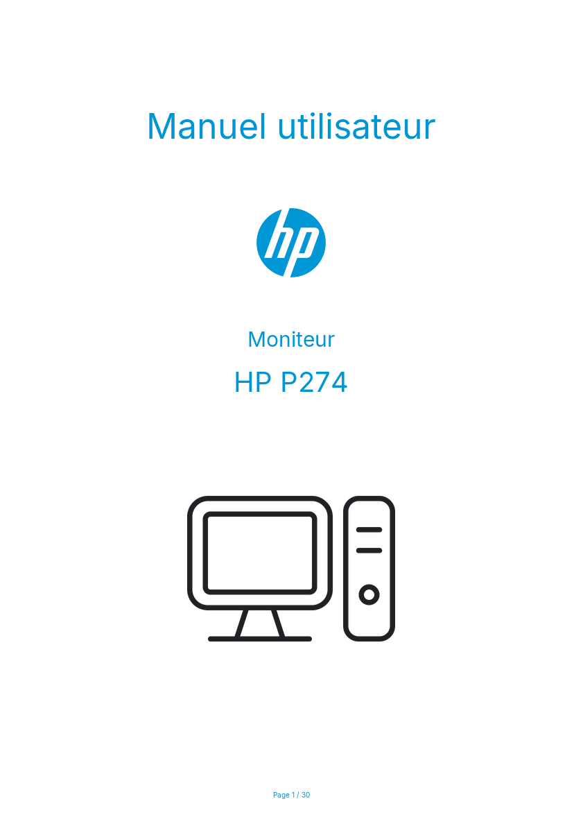 Image de la première page du manuel de l'appareil P274