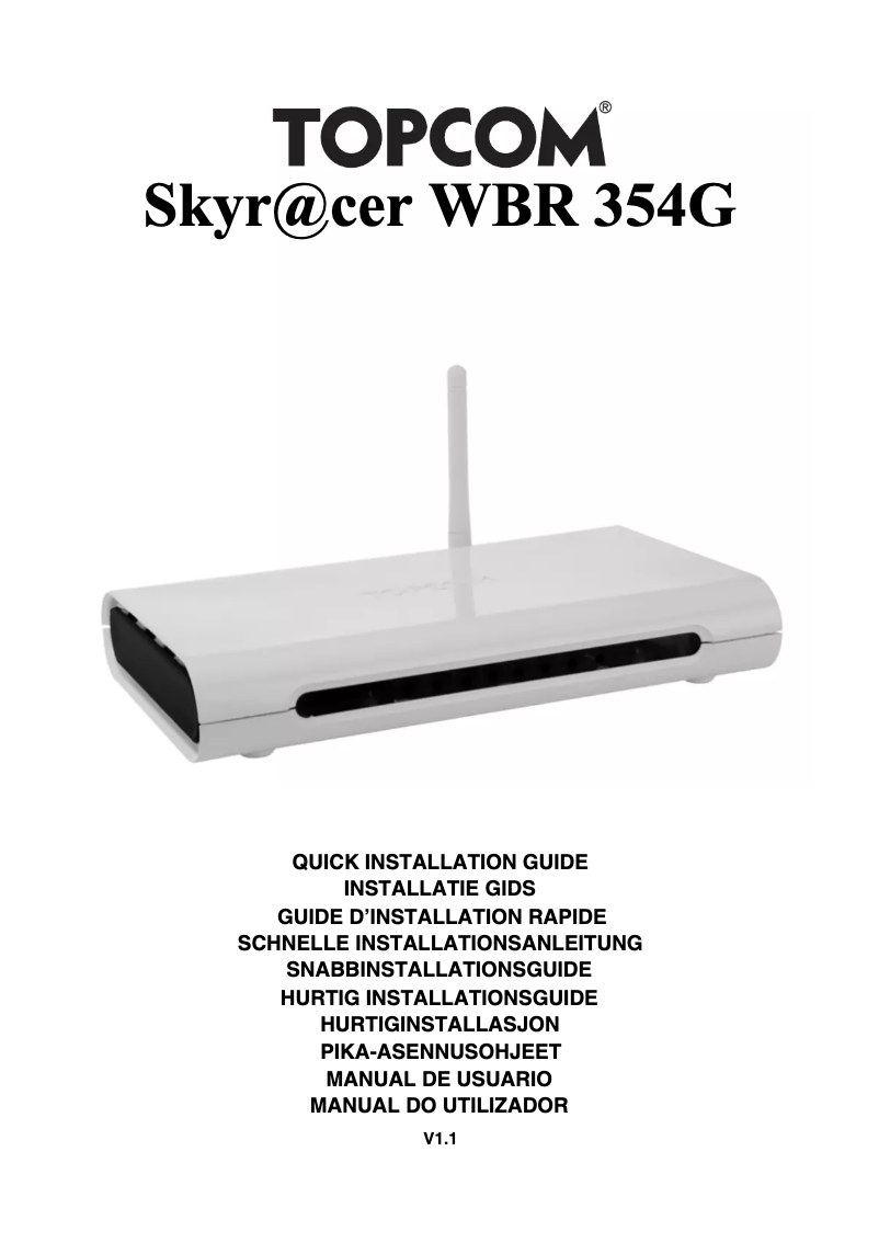Page n°1 - Manuel utilisateur Topcom Skyr@cer WBR 354G