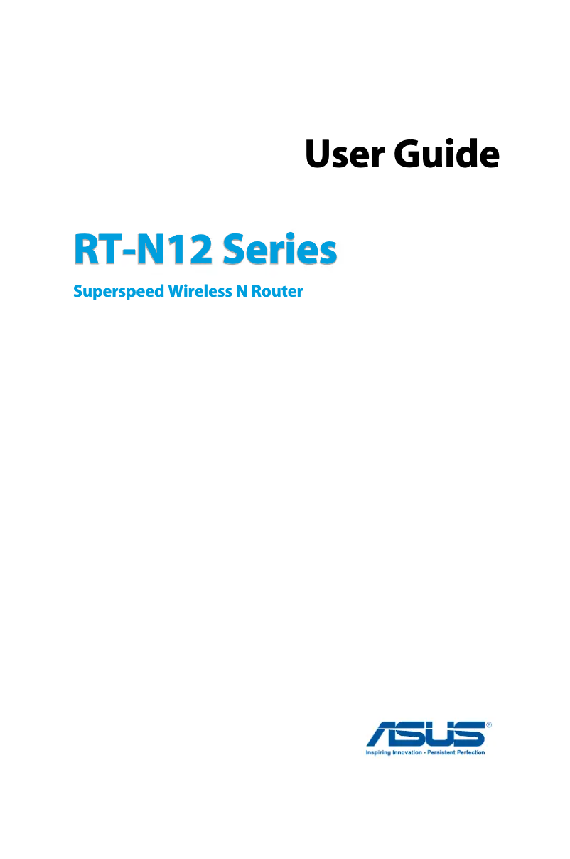 Page n°1 - Manuel utilisateur Asus RT-N12LX