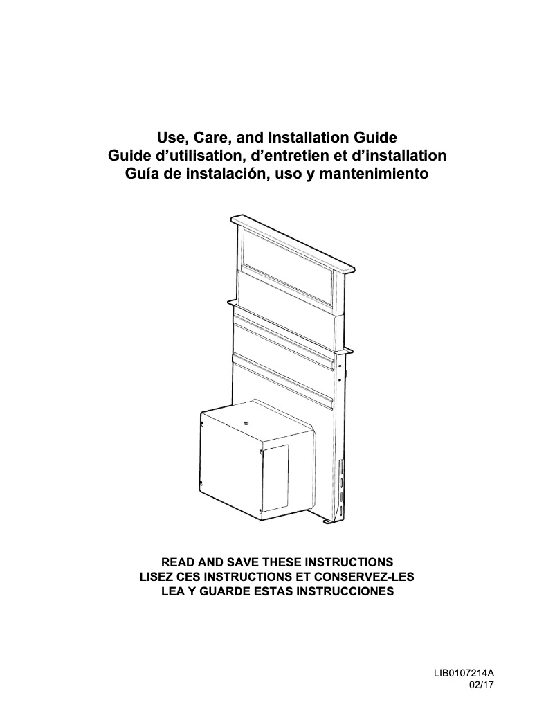 Page 1 de la notice Guide d'installation Elica Rise ERS636SS