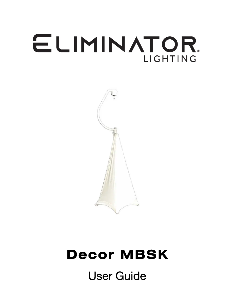 Page n°1 - Manuel utilisateur Eliminator Lighting Decor MBSK