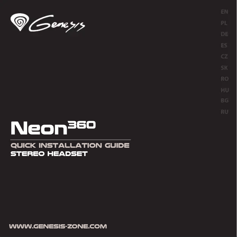 Página 1 del manual Manual de usuario Genesis Neon 360