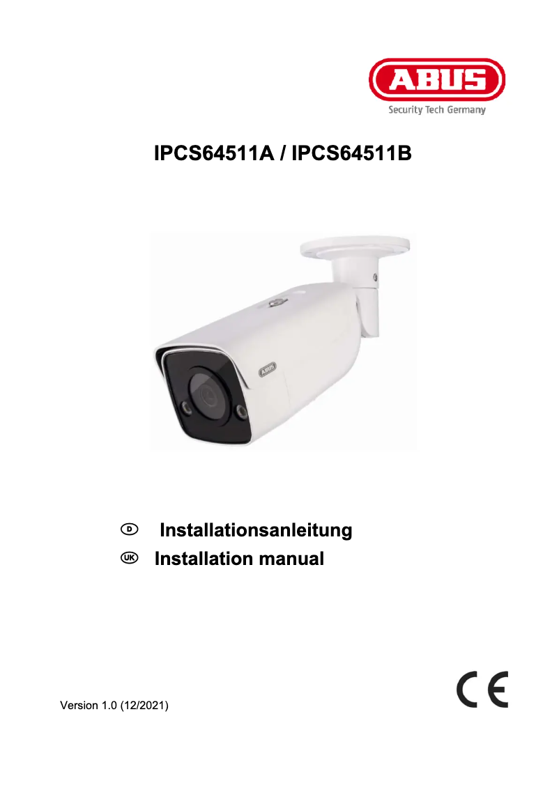 Image de la première page du manuel de l'appareil IPCS64511A