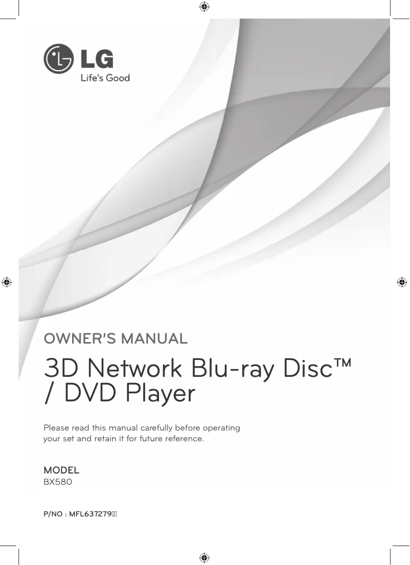 Página 1 del manual Manual de usuario LG BX582