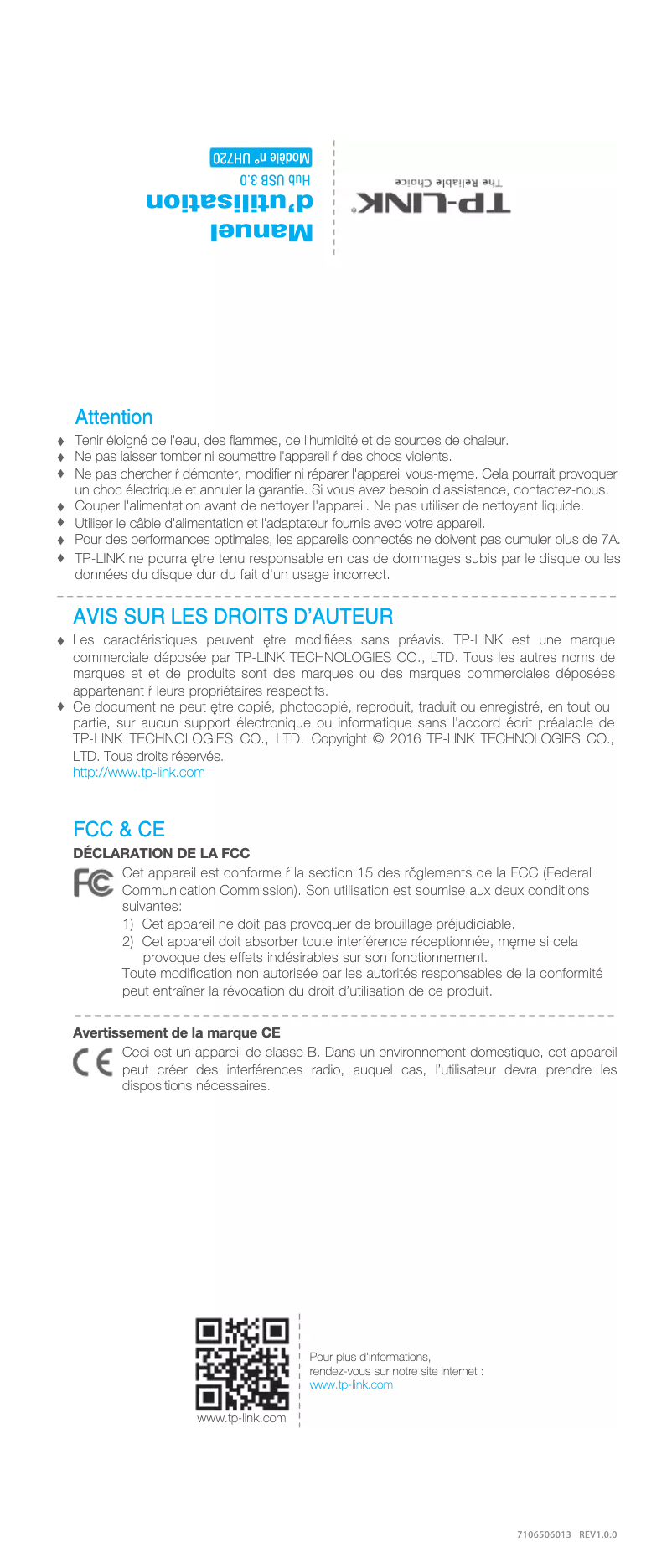 Page 1 of the manual User Manual TP-Link UH720
