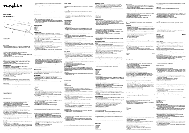 Image de la première page du manuel de l'appareil LAMI112BK4