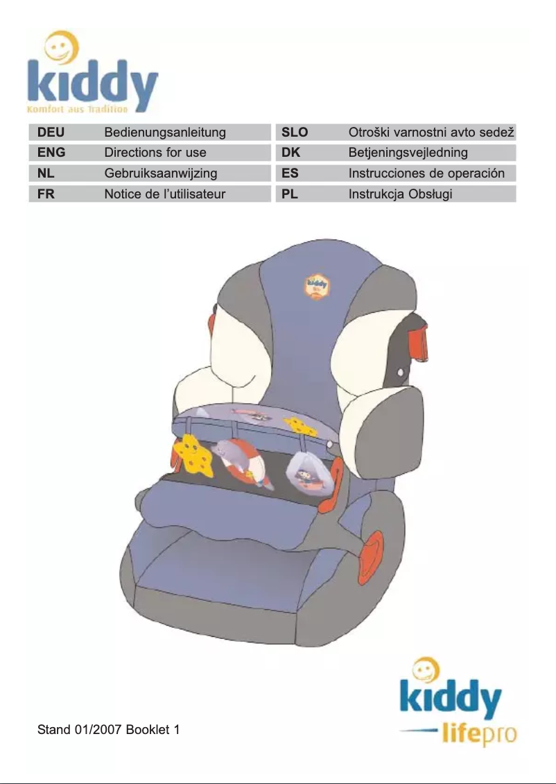 Page 1 de la notice Manuel utilisateur kiddy Life pro