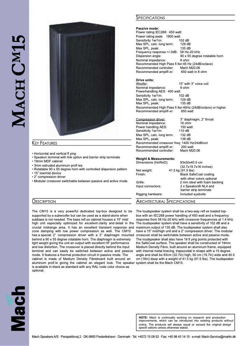 Image de la première page du manuel de l'appareil CM15