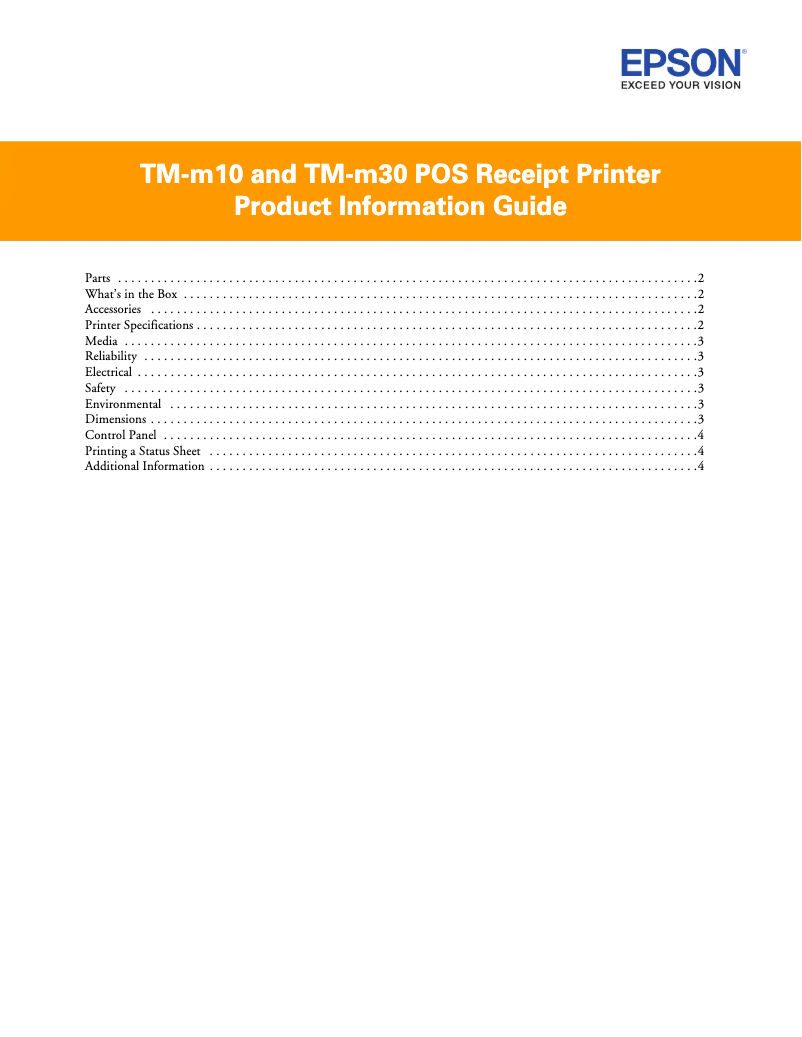 Image de la première page du manuel de l'appareil TM-m10