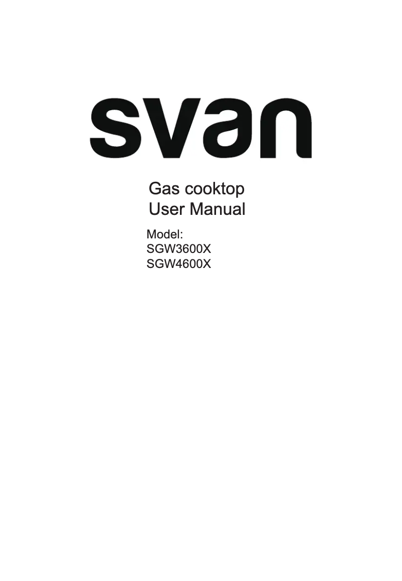 Page 1 de la notice Manuel utilisateur SVAN SGW3600X